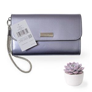 NWT Kate Spade Metallic Lavender Patent Wristlet Clutch Wallet